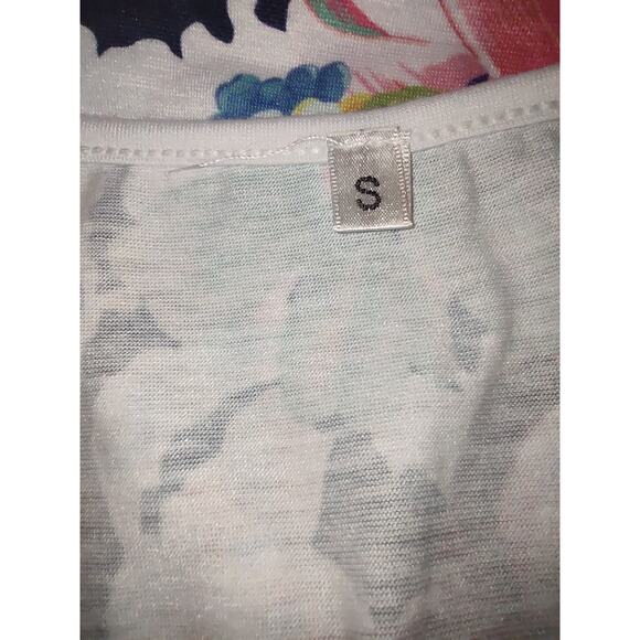 UNBRANDED Women's Floral Top Small Summer Cotton Polyester Lightweight - Picture 4 of 5